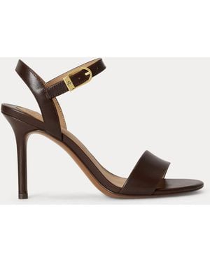 Ralph Lauren Gwen Leather Sandal - Brown