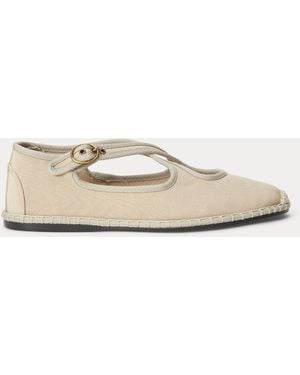 Polo Ralph Lauren Grosgrain Mary Jane Espadrille - Natural
