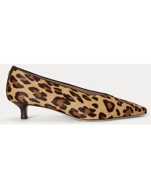 Ralph Lauren Zapato Francesca De Pelo De Becerro - Marrón