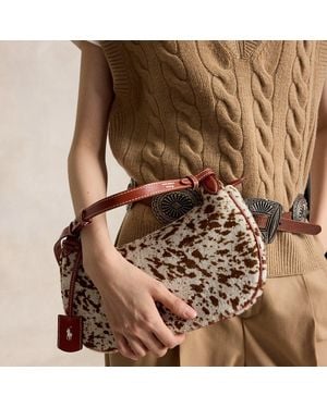 Polo Ralph Lauren Schultertasche Polo Play Aus Kalbsfell - Braun
