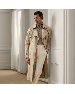 Ralph Lauren Hand-Tailored Cotton Twill Trench Coat - Natural
