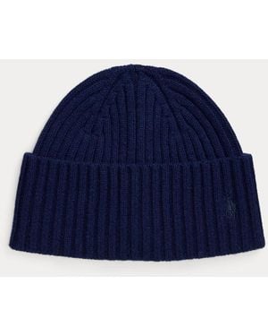 Polo Ralph Lauren Wool Rib-Knit Watch Cap - Blue