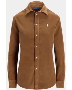 Polo Ralph Lauren Katoenen Kabeltrui Met Halve Rits - Bruin