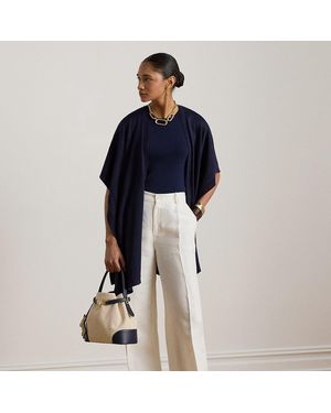 Ralph Lauren Jacquard-Poncho Mit Gürtelmotiv - Blau