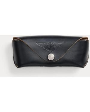 RRL Ralph Lauren Leather Eyeglass Case - Black