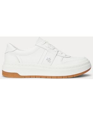 Ralph Lauren Sneaker Harlie in pelle - Bianco