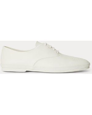 Polo Ralph Lauren Perforated Leather Low-Top Trainer - White