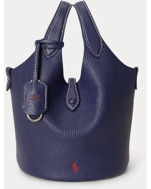 Polo Ralph Lauren Polo Play Small Leather Tote & Crossbody - Blue