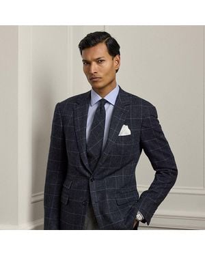Ralph Lauren Gregory Handgemaakt Kasjmier Colbert - Blauw