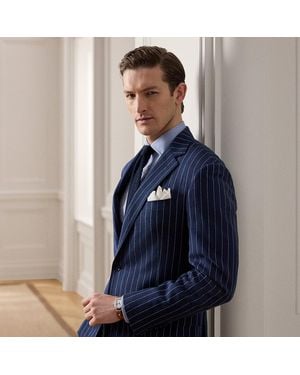 Ralph Lauren Kent Hand-Tailored Striped Blazer - Blue