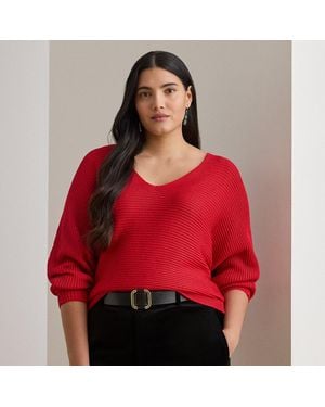 Ralph Lauren Ralph Lauren Rib-Knit Dolman-Sleeve Sweater - Red