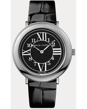 Ralph Lauren Orologio in acciaio quadrante nero 32 mm - Bianco