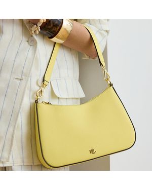 Ralph Lauren Bolso Cruzado Danni Mediano De Piel - Amarillo