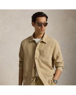 Polo Ralph Lauren Linen Utility Jacket - Brown