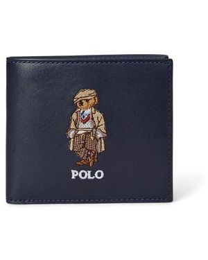 Polo Ralph Lauren Portafoglio Polo Bear in pelle - Blu