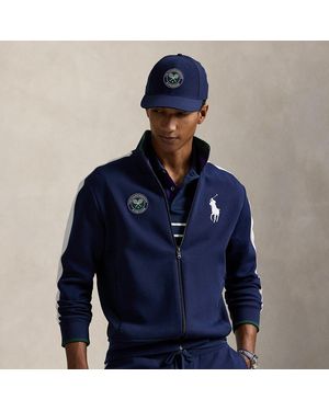 Polo Ralph Lauren Wimbledon Mesh-Trimmed Cotton-Blend Jersey Track Jacket - Blue