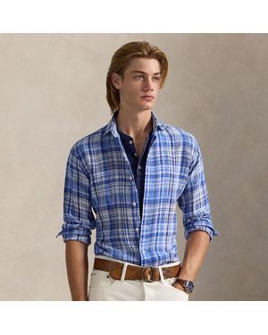 Polo Ralph Lauren Camicia in lino scozzese Classic-Fit - Blu