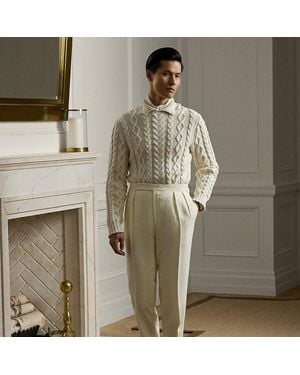 Ralph Lauren Handgeschneiderte Anzughose Gregory - Natur