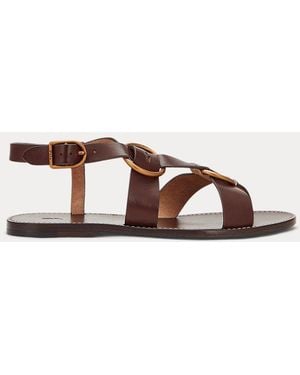 Ralph Lauren★O-Ring Leather Sandal Double O-Ring Leather Sandal