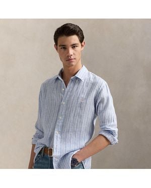 Ralph Lauren Classic Fit Linen Shirt - Blue