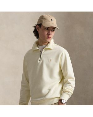 Ralph Lauren Loopback Fleece Quarter-Zip Sweatshirt - Natural