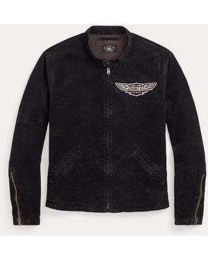 RRL Corduroy Café Racer Jacket - Black