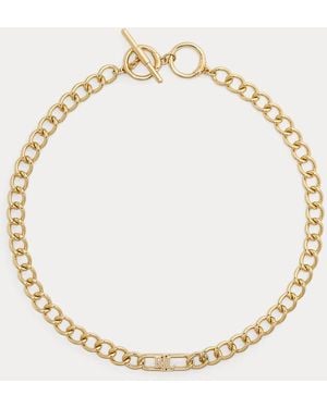 Ralph Lauren Vergulde Schakelketting Met Logo - Metallic