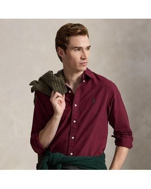 Polo Ralph Lauren Custom Fit Garment-Dyed Oxford Shirt - Red