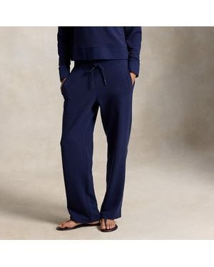 Ralph Lauren Waffle‑Knit Drawstring Pant - Blue
