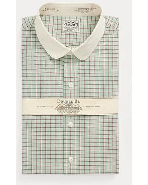 RRL Slim Fit Checked Dobby Shirt - Green