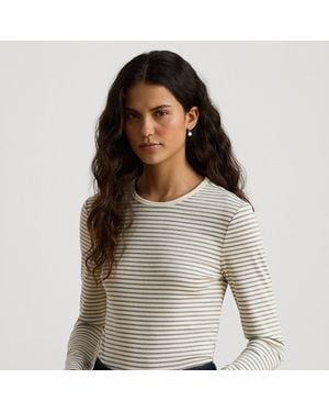 Ralph Lauren Gestreepte Longsleeve Van Katoenmix - Grijs