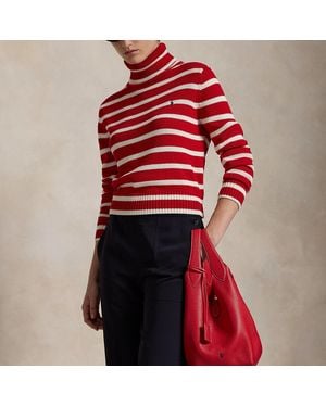 Polo Ralph Lauren Polo Play Leather Tote - Red