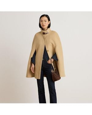 Ralph Lauren Cape Mit Schornsteinkragen Und Schnalle - Natur