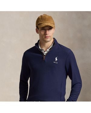 Ralph Lauren Mesh Quarter-Zip Pullover - Blue