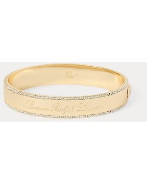 Ralph Lauren Ralph Lauren -Plated Pavé Logo Bangle - Natural