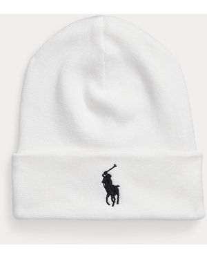 Polo Ralph Lauren Combed Cotton Beanie - White