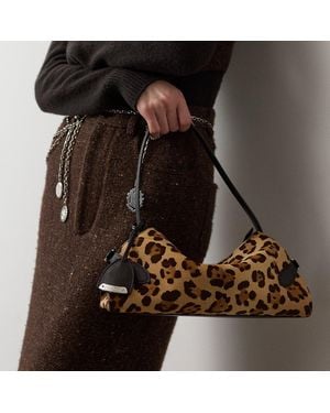 Ralph Lauren The Ralph Lauren Small Haircalf Shoulder Bag - Brown