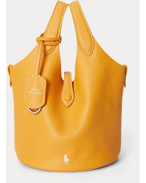 Polo Ralph Lauren Tote Polo Play piccola in pelle - Metallizzato