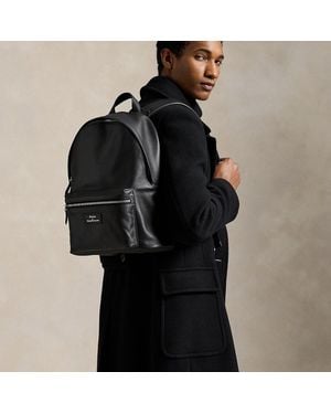 Polo Ralph Lauren Smooth Leather Backpack - Black