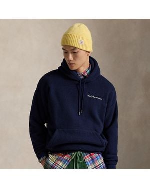 Ralph Lauren Relaxed Fit Logo Pile Fleece Hoodie - Blue