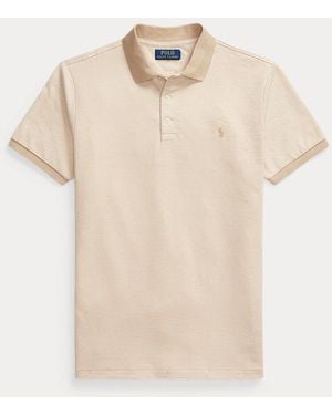 Polo Ralph Lauren Custom Slim Fit Houndstooth Polo Shirt - Natural