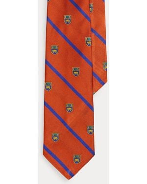 Polo Ralph Lauren Striped Silk Club Tie - Red
