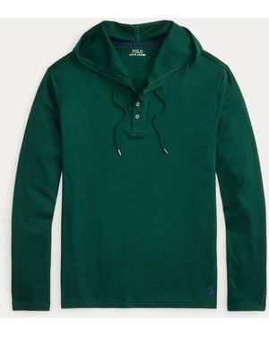 Ralph Lauren Mercerized Cotton Sleep Hoodie - Green