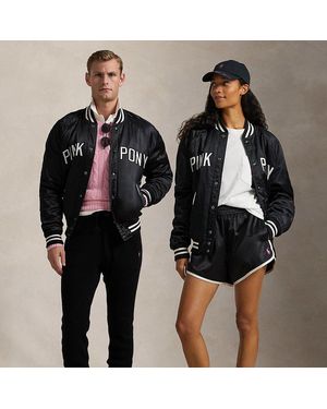 Ralph Lauren Giacca da baseball Pink Pony in raso - Multicolore