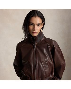 Polo Ralph Lauren Leather Flight Jacket - Brown