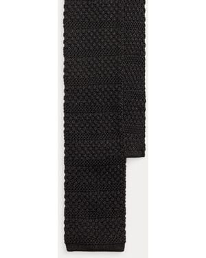 Ralph Lauren Knitted Silk Tie - Black