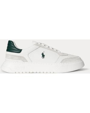 Polo Ralph Lauren Sneaker RLite Sport in pelle e camoscio - Bianco