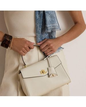 Ralph Lauren Nappa Leather Small Farrah Soft Satchel - Natural
