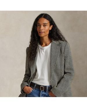 Polo Ralph Lauren Single-Breasted Herringbone Blazer - Grey