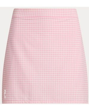 Ralph Lauren Skort tecnica vichy con pieghe - Rosa